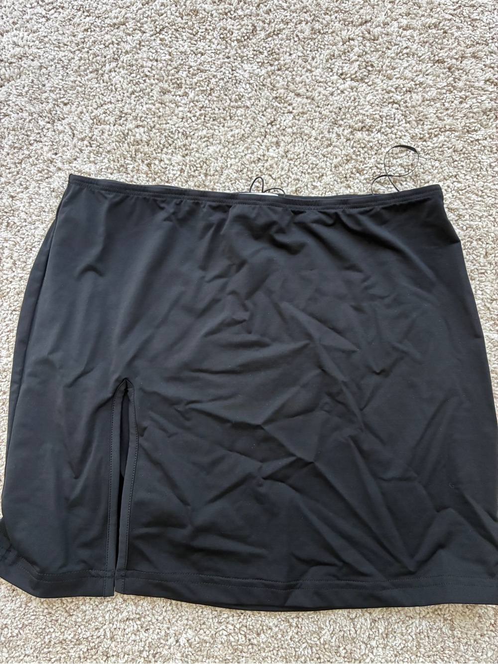 Princess Polly Black Mini Skirt with Side Slit Detail